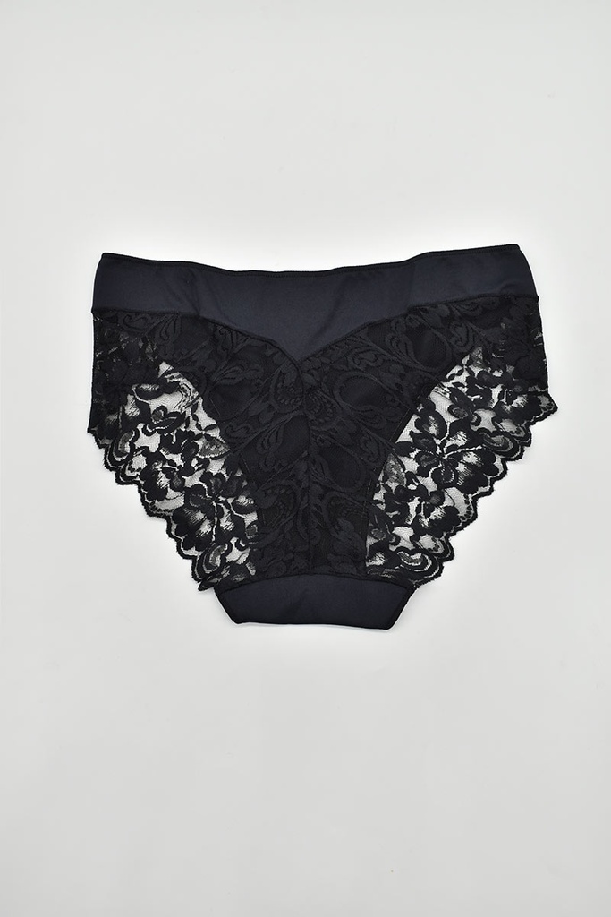 BRAGA BIKINI MUJER ENCAJE TRASERO 0475 PACK 2 NEGRO NAIARA