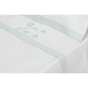 TRIPTICO MINICUNA TELA 100% ALG. VIGGO BLANCO-MENTA DON ALGODON