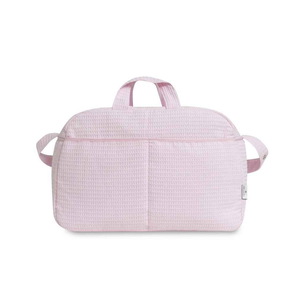 BOLSO MATERNIDAD NIDO DE ABEJA ROSA DON ALGODON