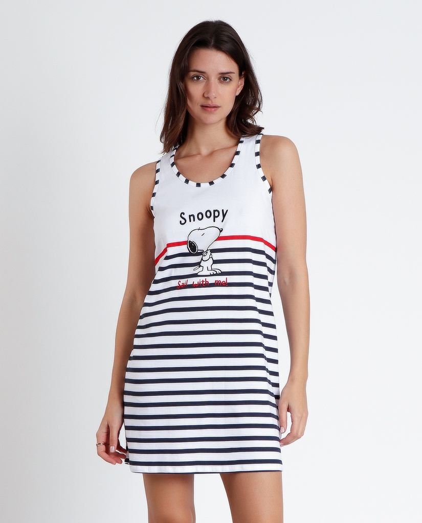 CAMISOLA PEANUTS SAIL WITH ME 61247 SNOOPY NAVY