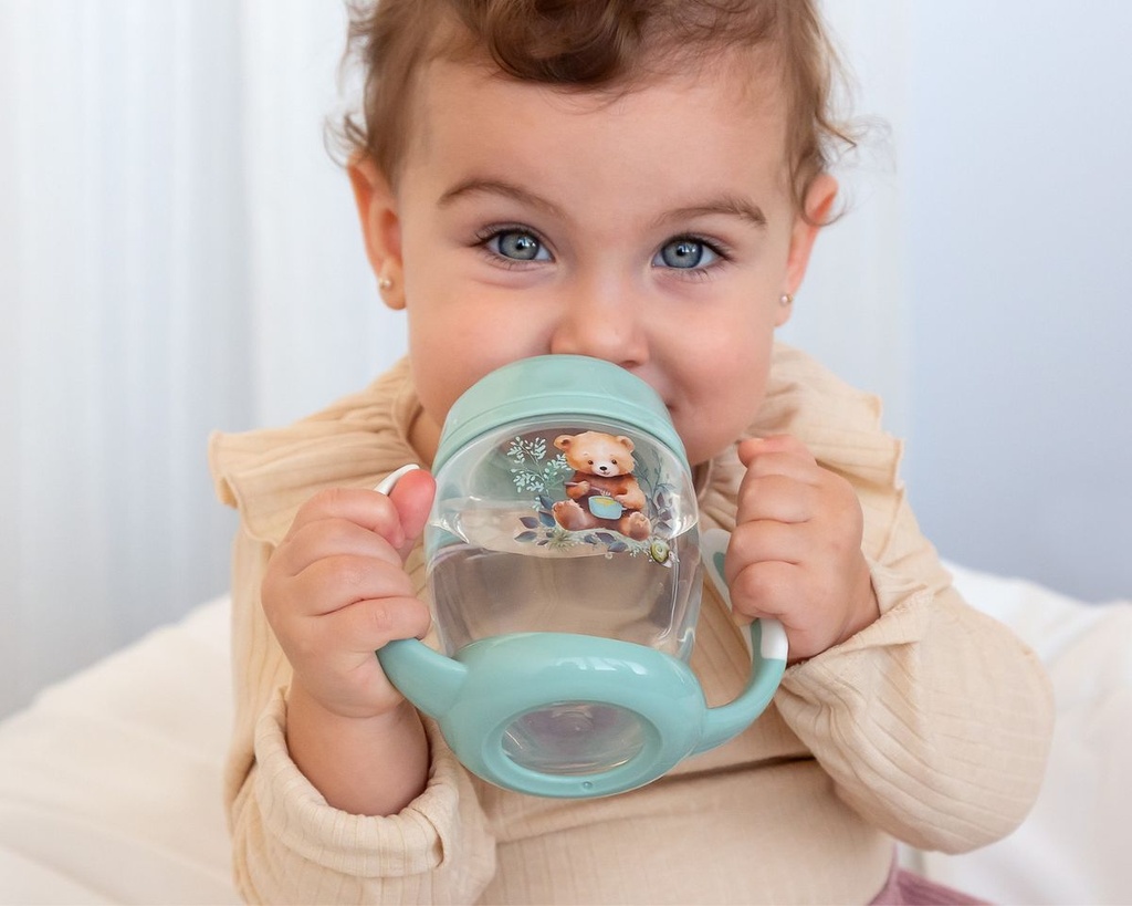 TAZA APRENDIZAJE 270ML STEP 1 OSITO 3781 VERDE KIOKIDS