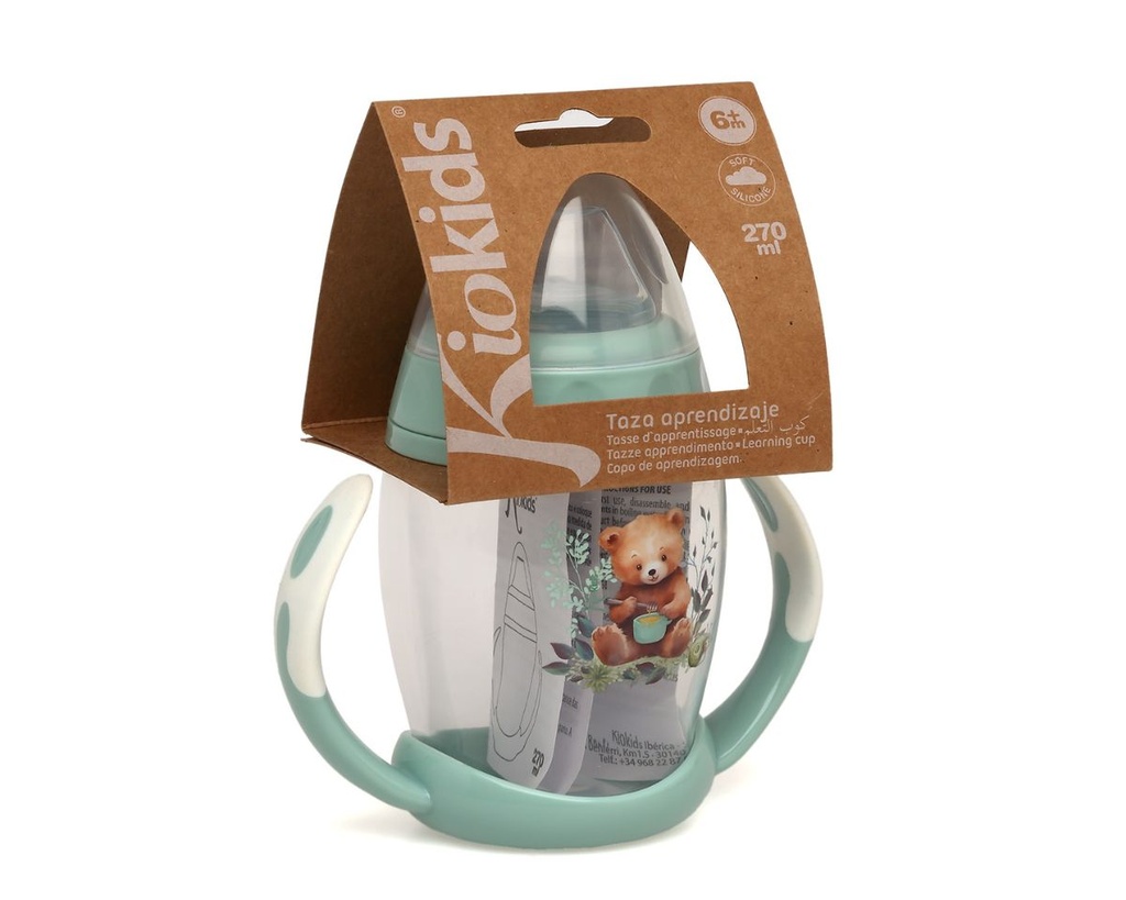 TAZA APRENDIZAJE 270ML STEP 1 OSITO 3781 VERDE KIOKIDS