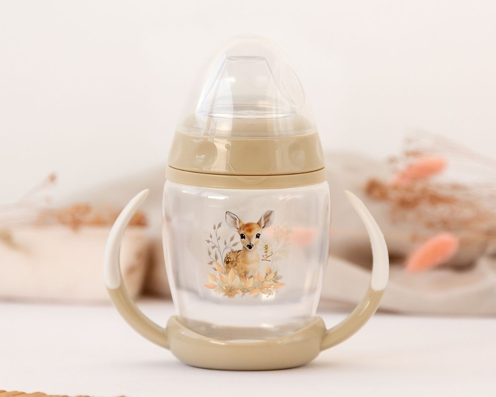 TAZA APRENDIZAJE 270ML STEP 1 CIERVO 4261 BEIGE KIOKIDS