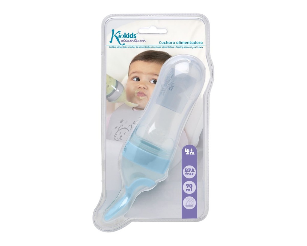 CUCHARA ALIMENTADORA 90ML 3578 AZUL KIOKIDS