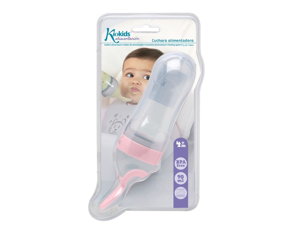 CUCHARA ALIMENTADORA 90ML 3579 ROSA KIOKIDS