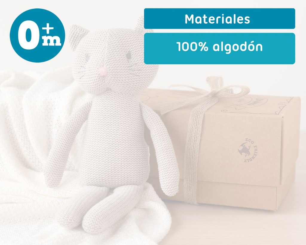 PELUCHE ALGODÓN GATO 30CM 3106 KIOKIDS