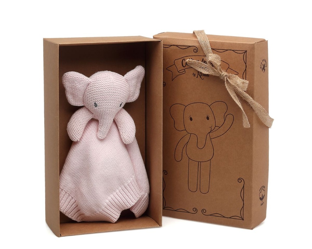 DUDÚ ALGODÓN ELEFANTE 25CM 3431 ROSA KIOKIDS