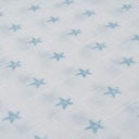 MUSELINA 120X120 STAR BLANCO/AZUL INTERBABY