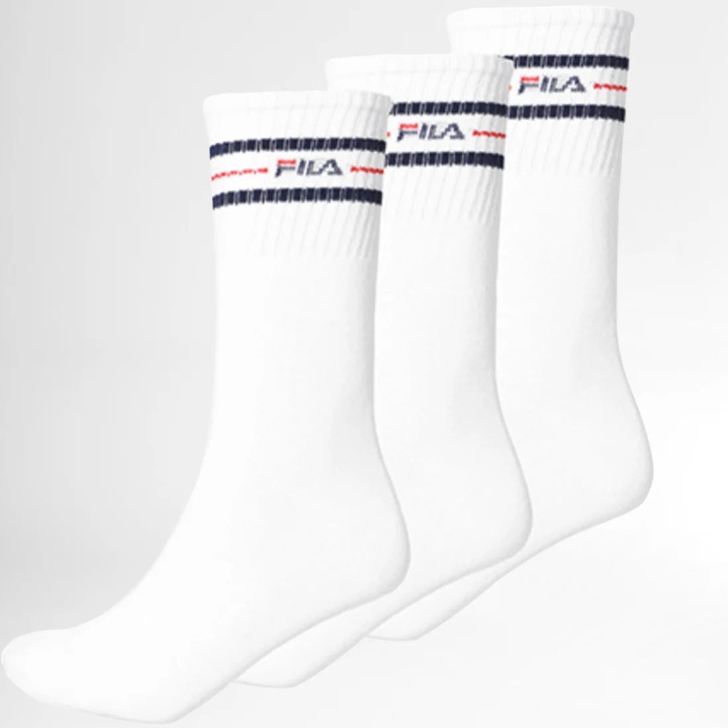 PACK 3 CALCETINES ALTOS UNISEX F9092 BLANCO FILA