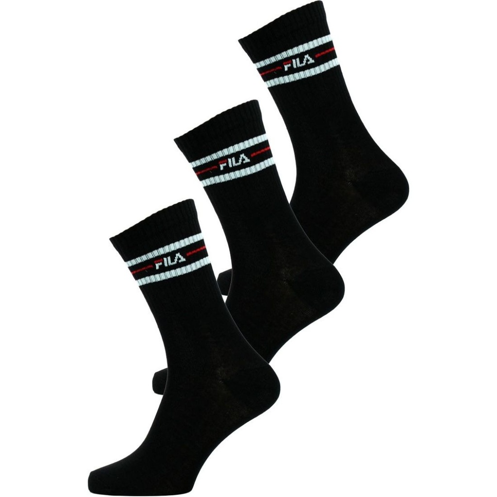 PACK 3 CALCETINES ALTOS UNISEX F9092 NEGRO FILA