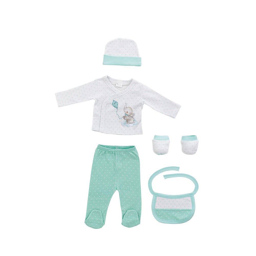 SET REGALO 5 PCS ELEFANTITO MENTA INTERBABY