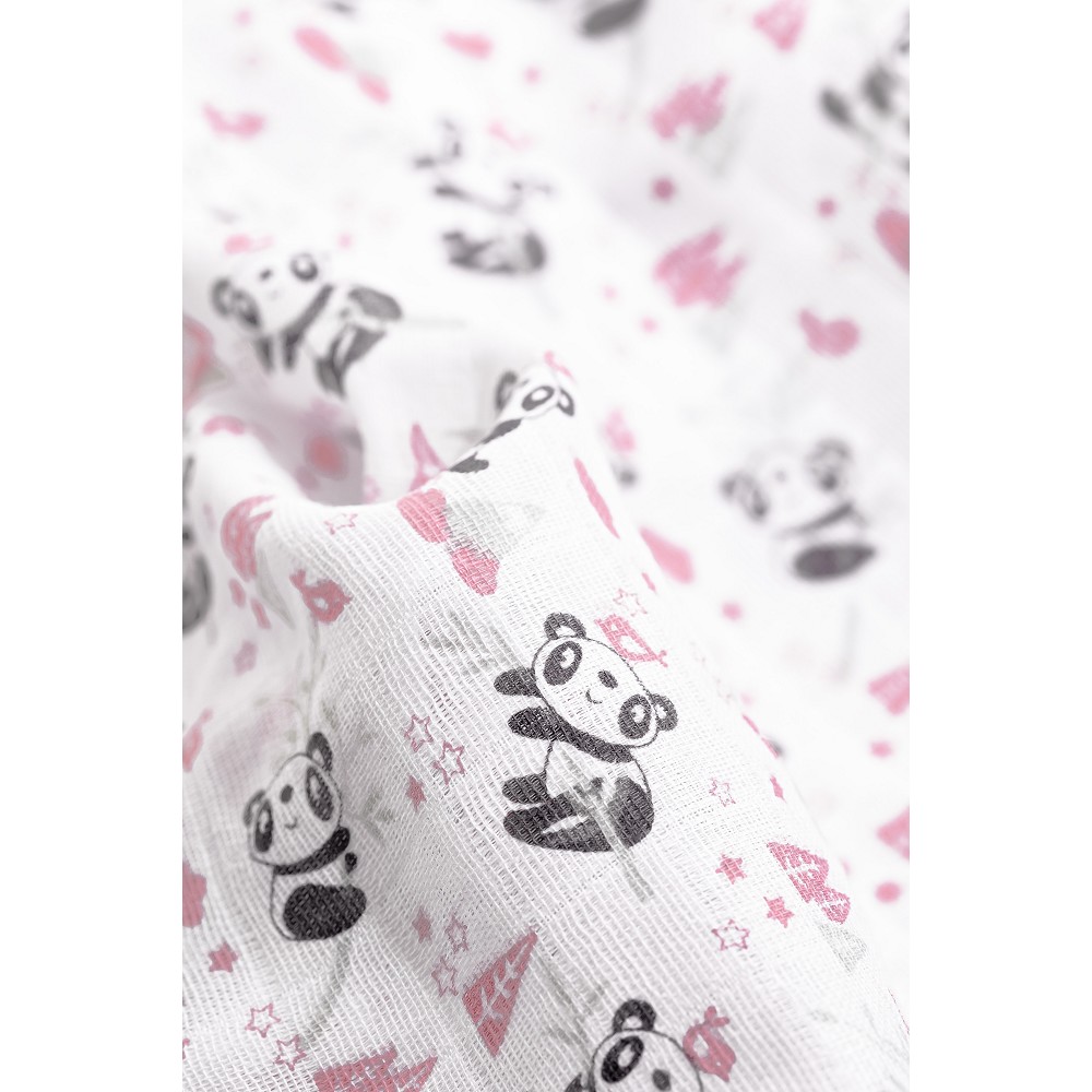 PACK 3 GASAS 80X80 PANDA ROSA INTERBABY