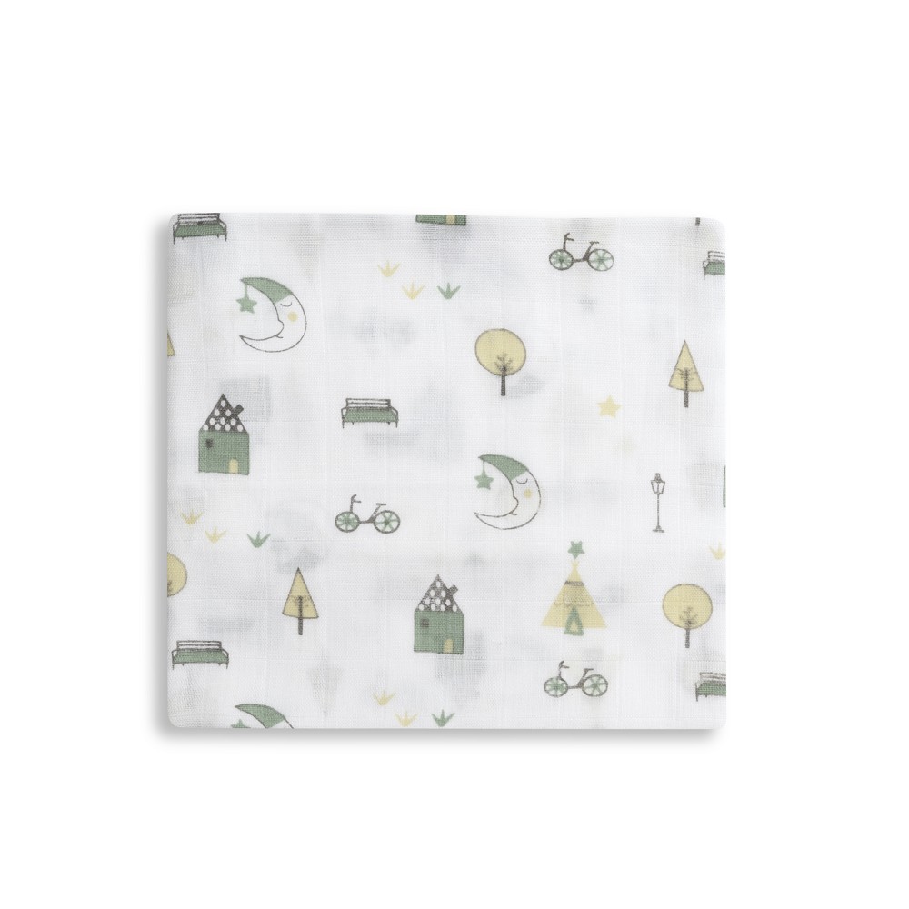 PACK 3 GASAS BAMBÚ 55X70 MOON MENTA INTERBABY