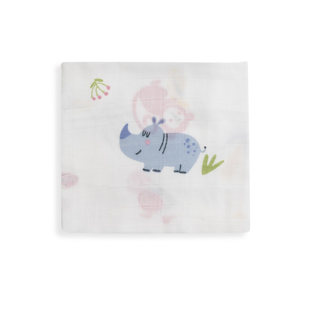 PACK 3 GASAS BAMBÚ 55X70 JUNGLA AZUL INTERBABY
