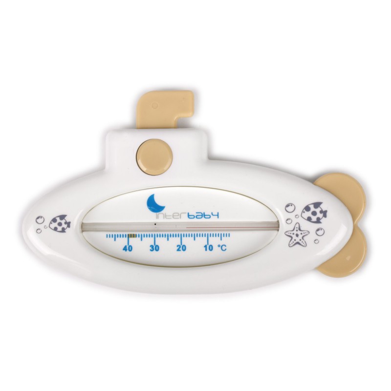 SET TERMOMETRO BAÑO SUBMARINO BEIGE INTERBABY