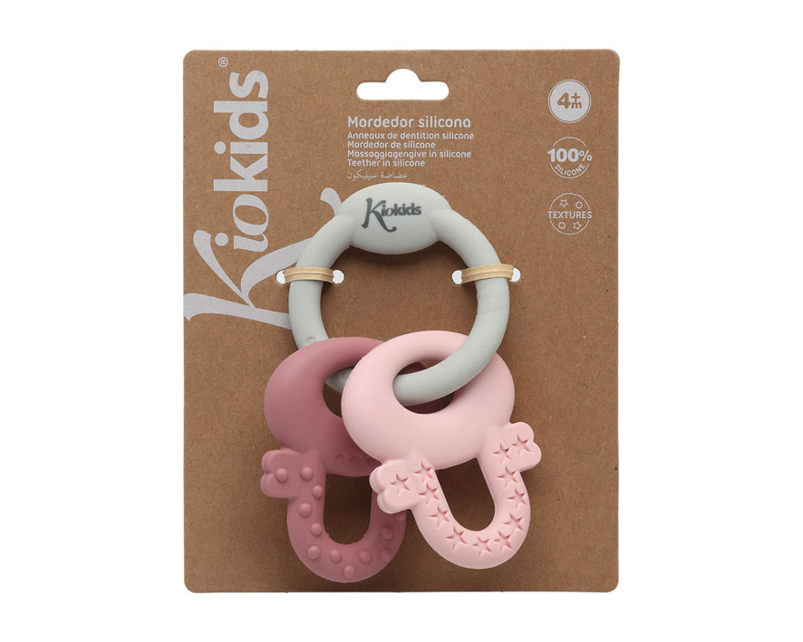 MORDEDOR LLAVES DE SILICONA 4156 ROSA KIOKIDS