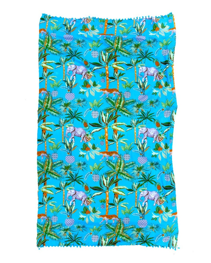 PAREO PLAYA ESTAMPADO CON RIZO 90X170CM SAFARI VINTAGE SUN &amp; SURF