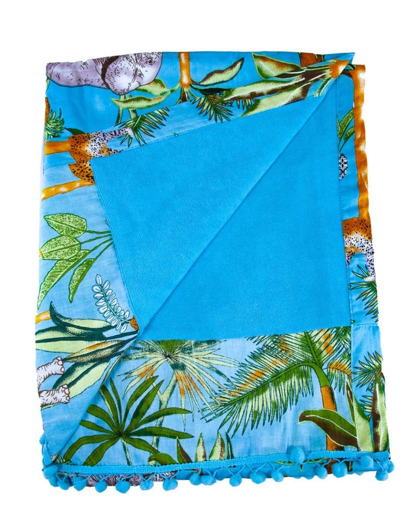 PAREO PLAYA ESTAMPADO CON RIZO 90X170CM SAFARI VINTAGE SUN &amp; SURF