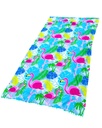 PAREO PLAYA ESTAMPADO CON RIZO 90X170CM FLAMINGO SUN &amp; SURF
