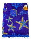 PAREO PLAYA ESTAMPADO CON RIZO 90X170CM NAUTILUS AZUL OSCURO SUN &amp; SURF