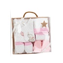 SET REGALO 5 PCS 100%ALG  T 0-6M ELEFANTITO ROSA INTERBABY