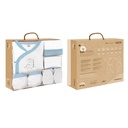 SET REGALO 5 PCS BAMBOO T 0-6M DINOSAURIO BLANCO-AZUL INTERBABY