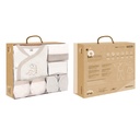 SET REGALO 5 PCS BAMBOO T 0-6M DINOSAURIO BLANCO-BEIGE INTERBABY