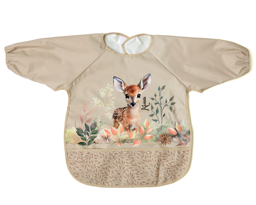 BABERO IMPERMEABLE CON MANGAS CIERVO 4240 BEIGE KIOKIDS