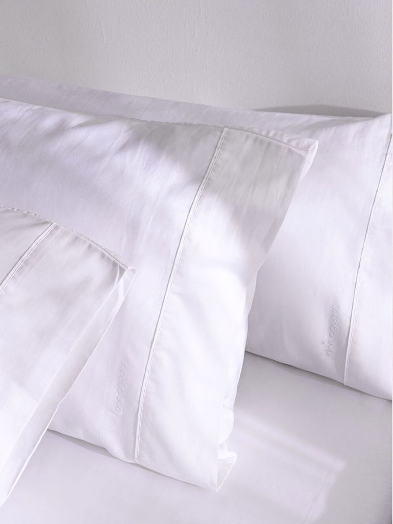 FUNDA ALMOHADA ELBA 300 HILOS BLANCO DON ALGODON