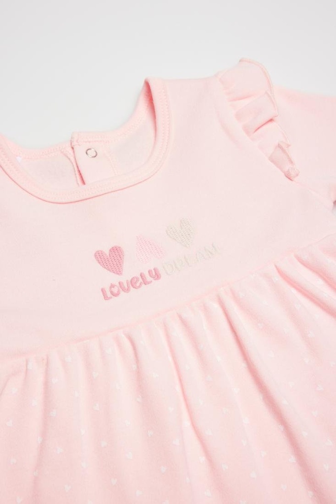 VESTIDO BODY BEBE MANGA LARGA 25374 YSABEL MORA