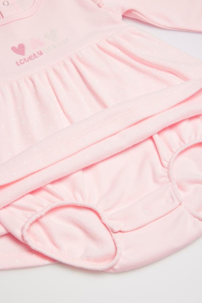 VESTIDO BODY BEBE MANGA LARGA 25374 YSABEL MORA
