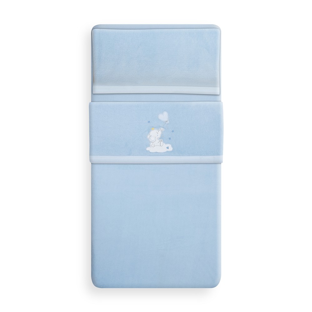 TRIPTICO CUNA CORALINA ELEFANTE GLOBO CORAZON AZUL INTERBABY