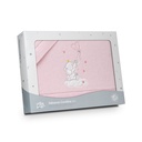 TRIPTICO CUNA CORALINA ELEFANTE GLOBO CORAZON ROSA INTERBABY