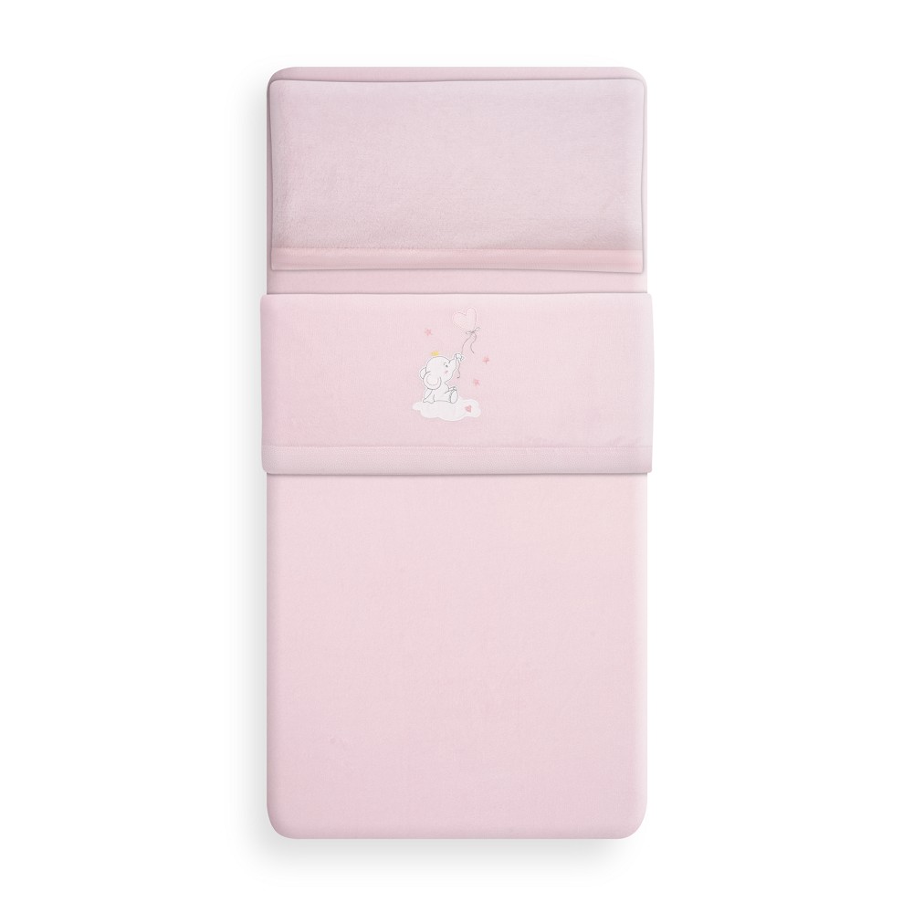 TRIPTICO CUNA CORALINA ELEFANTE GLOBO CORAZON ROSA INTERBABY