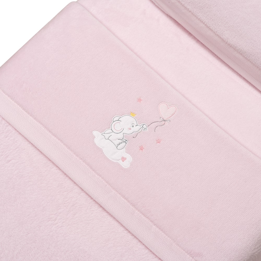 TRIPTICO CUNA CORALINA ELEFANTE GLOBO CORAZON ROSA INTERBABY