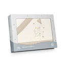 TRIPTICO CUNA CORALINA ELEFANTE GLOBO CORAZON BEIGE INTERBABY