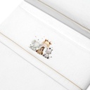 TRIPTICO CUNA CORALINA ESTAMPADO JIRAFA ELEFANTE BLANCO-BEIGE INTERBABY