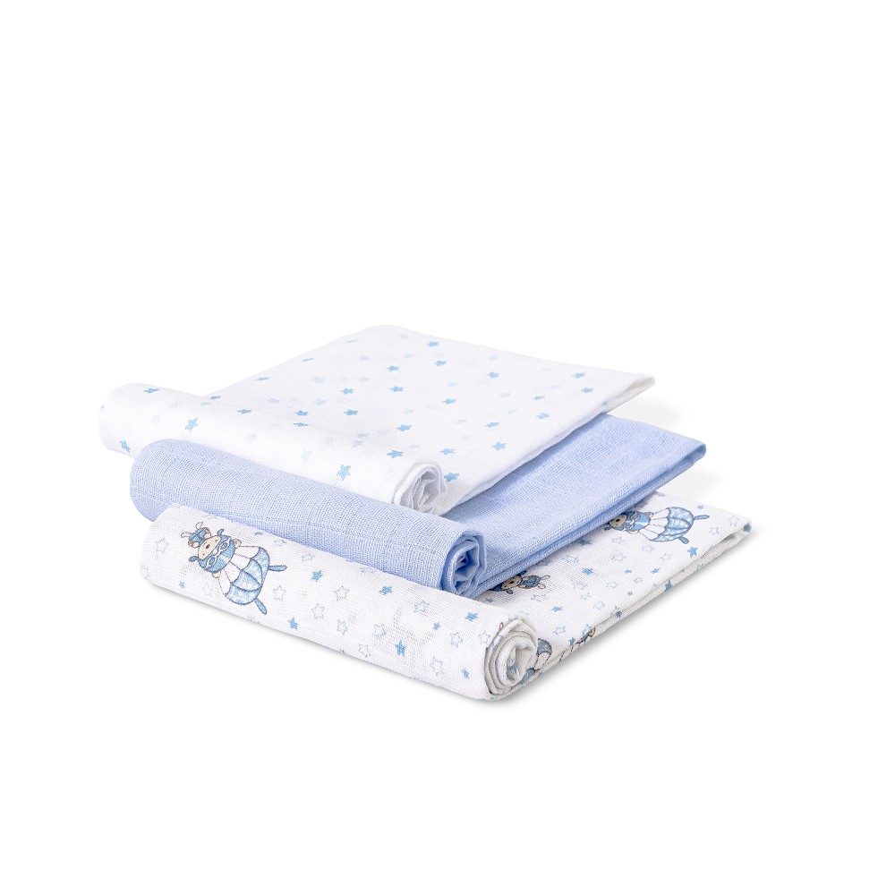 PACK 3 GASAS 80X80 PARACAIDISTA AZUL INTERBABY