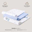 PACK 3 GASAS 80X80 PARACAIDISTA AZUL INTERBABY