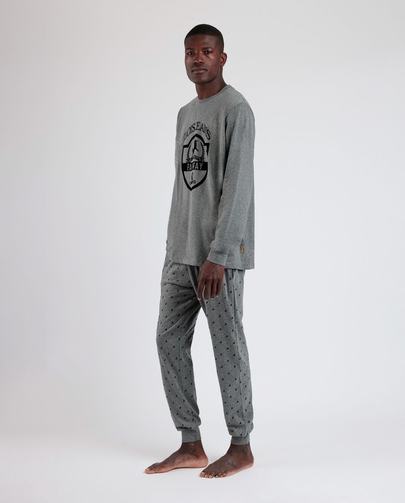 PIJAMA HOMBRE LUX 62162 GRIS LOIS