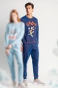 PIJAMA HOMBRE FELPA WINTER CLUB 62213 MARINO DISNEY