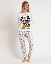 PIJAMA MUJER MICKEY AND MINNIE SKETCH 62271 CRUDO DISNEY
