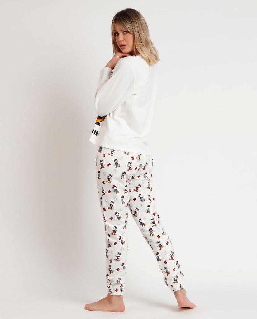 PIJAMA MUJER MICKEY AND MINNIE SKETCH 62271 CRUDO DISNEY