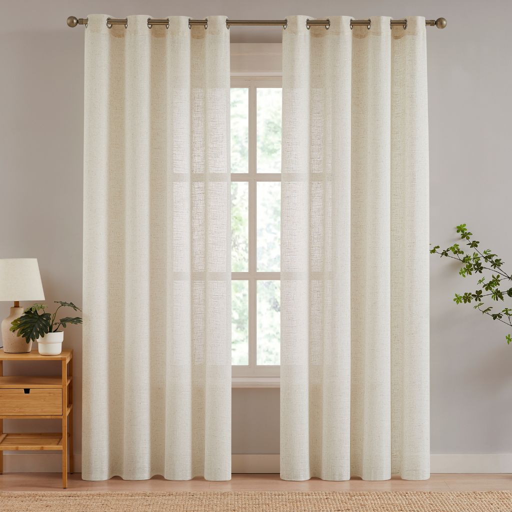 VISILLO RUSTICO PUNTADAS VD-5364 CRUDO CAMALTEX