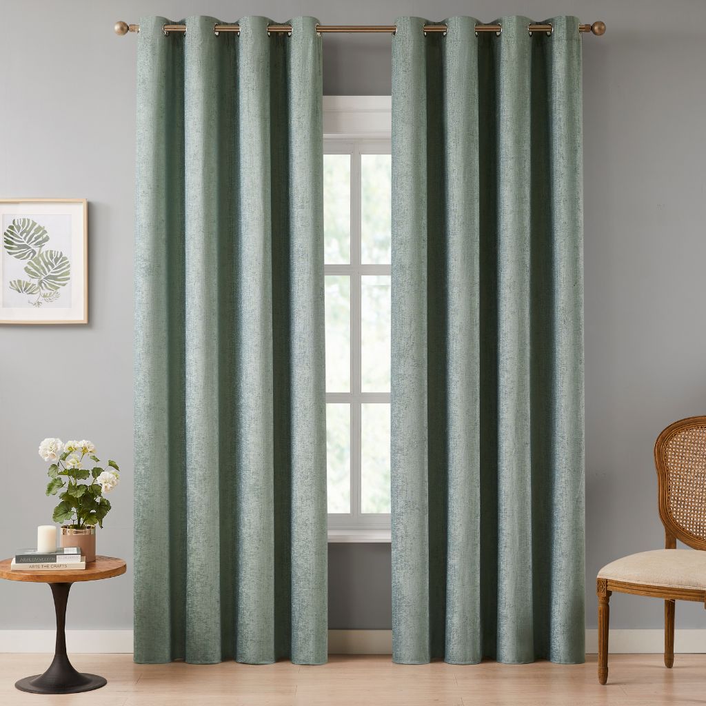 CORTINA CHENILLA JACQUARD CD-5356 TURQUESA CAMALTEX
