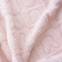 MANTA SHERPA GRABADA 80X110 CONEJITOS ROSA INTERBABY