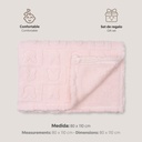 MANTA SHERPA GRABADA 80X110 CONEJITOS ROSA INTERBABY