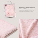 MANTA SHERPA GRABADA 80X110 CONEJITOS ROSA INTERBABY