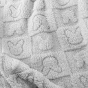 MANTA SHERPA GRABADA 80X110 CONEJITOS GRIS INTERBABY