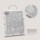 MANTA SHERPA GRABADA 80X110 CONEJITOS GRIS INTERBABY